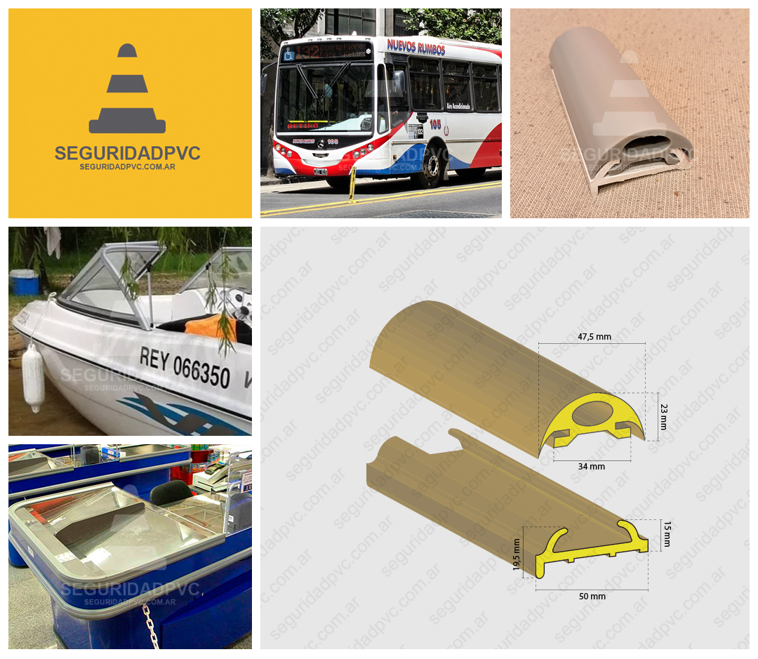 Botazo Perimetral Soga Blanda PVC 47,5x23mm