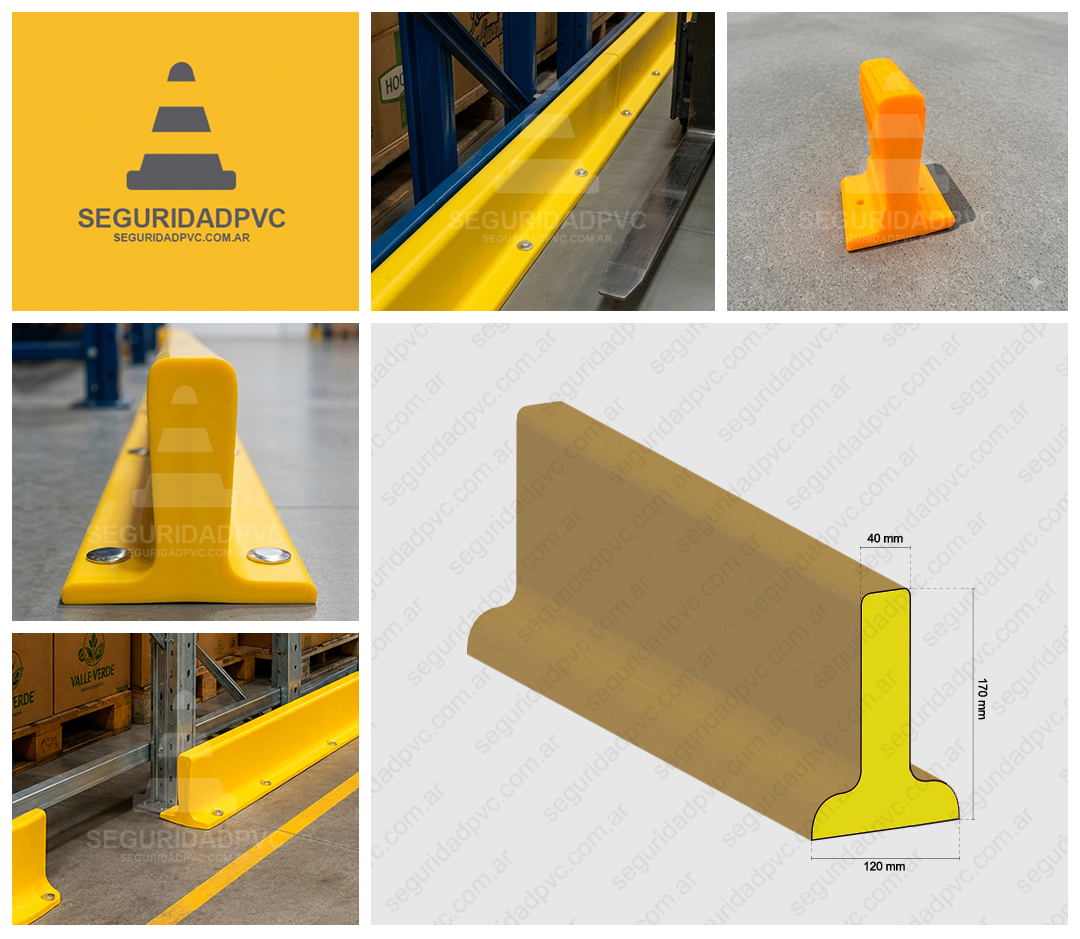 Pie Macizo Antichoque PVC 120x170mm