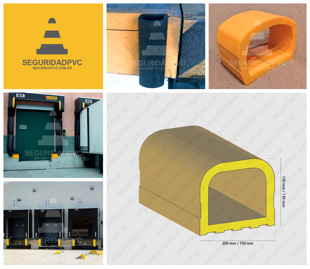 Tope Antichoque PVC 200x150mm