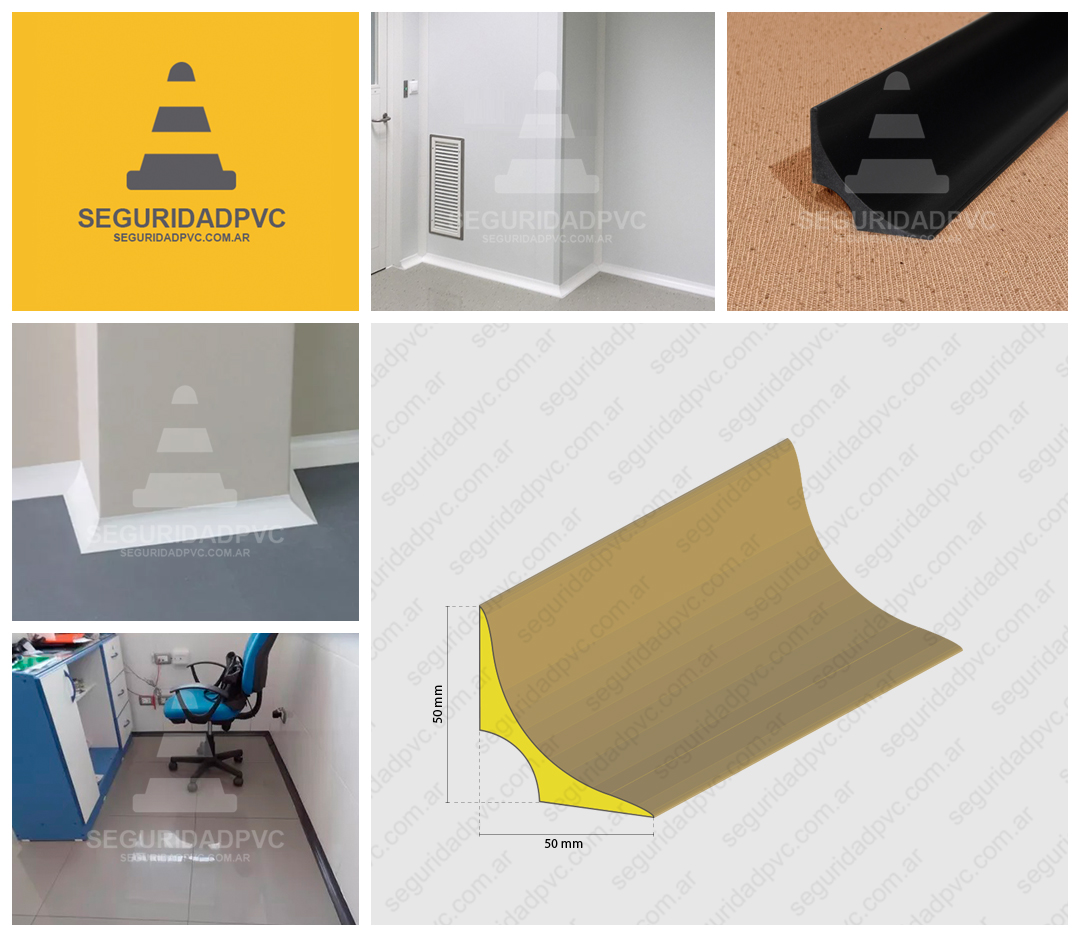 Zócalo Higiénico Sanitario Media Caña PVC 50x50mm