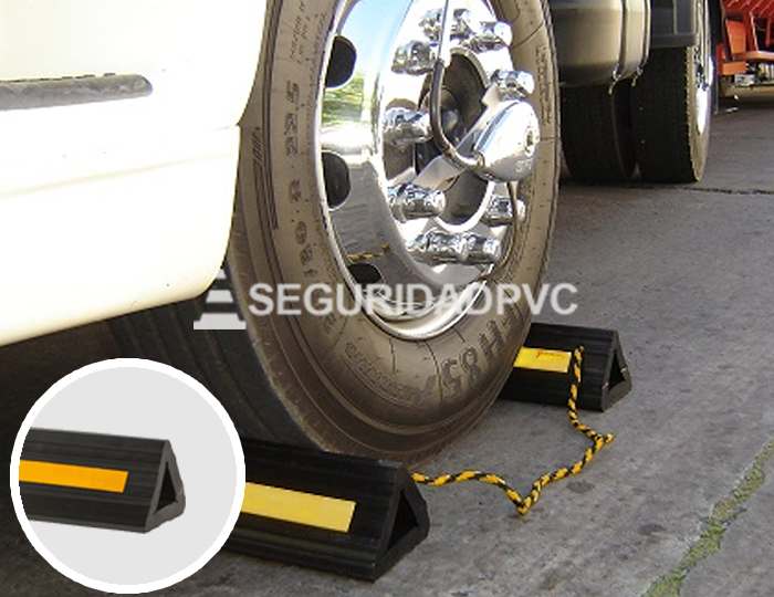 Tope de Estacionamiento, calzas para ruedas de camiones, aviones