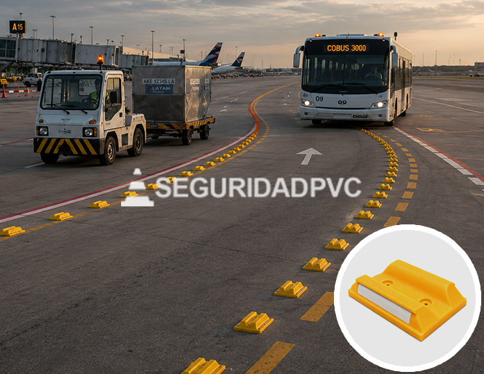 Tacha vial reflectiva separador de calzada para señalizar y delimitar áreas y senderos