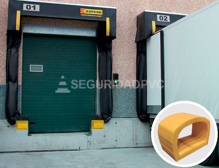 tope muelle de carga, camiones, buques, logistica, centro de distribucion, deposito, fabrica